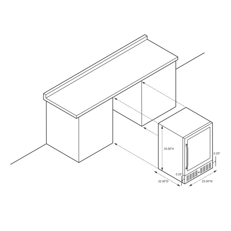 NewAir 46 Bottle Dual Zone Freestanding/BuiltIn Wine Refrigerator